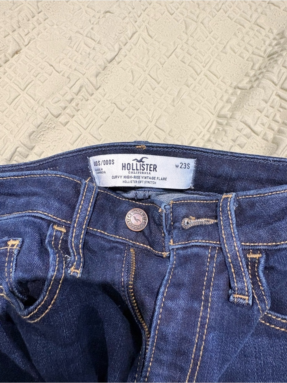 Hollister Women's Dark Indigo Flare Jeans